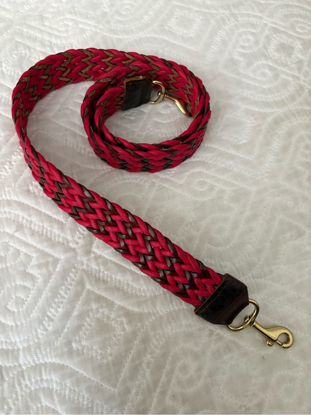 Meanwhile Back on the Farm braided Leather Strap